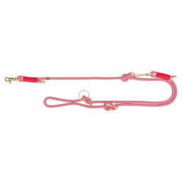 Trixie Soft Rope Justerbar Hundeline i Blødt Reb Rød/Creme